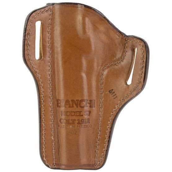 Bianchi 57 Remedy Belt Slide Right Hand Holster Fits Colt 1911 Government and has a Tan finish